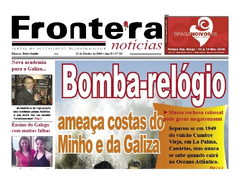 Detalhe da capa do Frontera Notícias