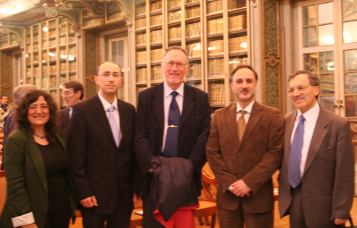 Académicos galegos com representantes do Ministério da Cultura e da Embaixada de Espanha