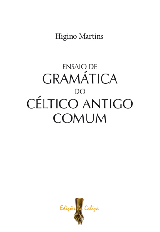 Capa de "Ensaio de Gramática do Céltico Antigo Comum"